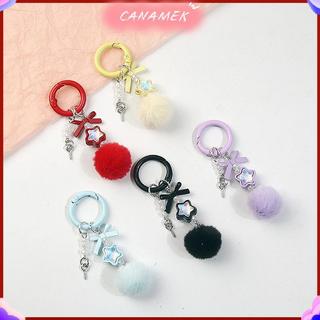 CANAMEK Thời Trang Ngọt Nơ Ngôi Sao Đính Hạt Móc Khóa Kawaii Mặt Dây Chuyền Dành Cho Nữ Cô Gái Đa Năng Tinh Tế Bapa Trang Trí Phụ Kiện Quà Tặng CSF
