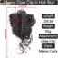Tóc Bun Chignon Lộn Xộn Xoăn với Kẹp Scrunchy Giả Tóc Miếng Co Dãn Cho Nữ