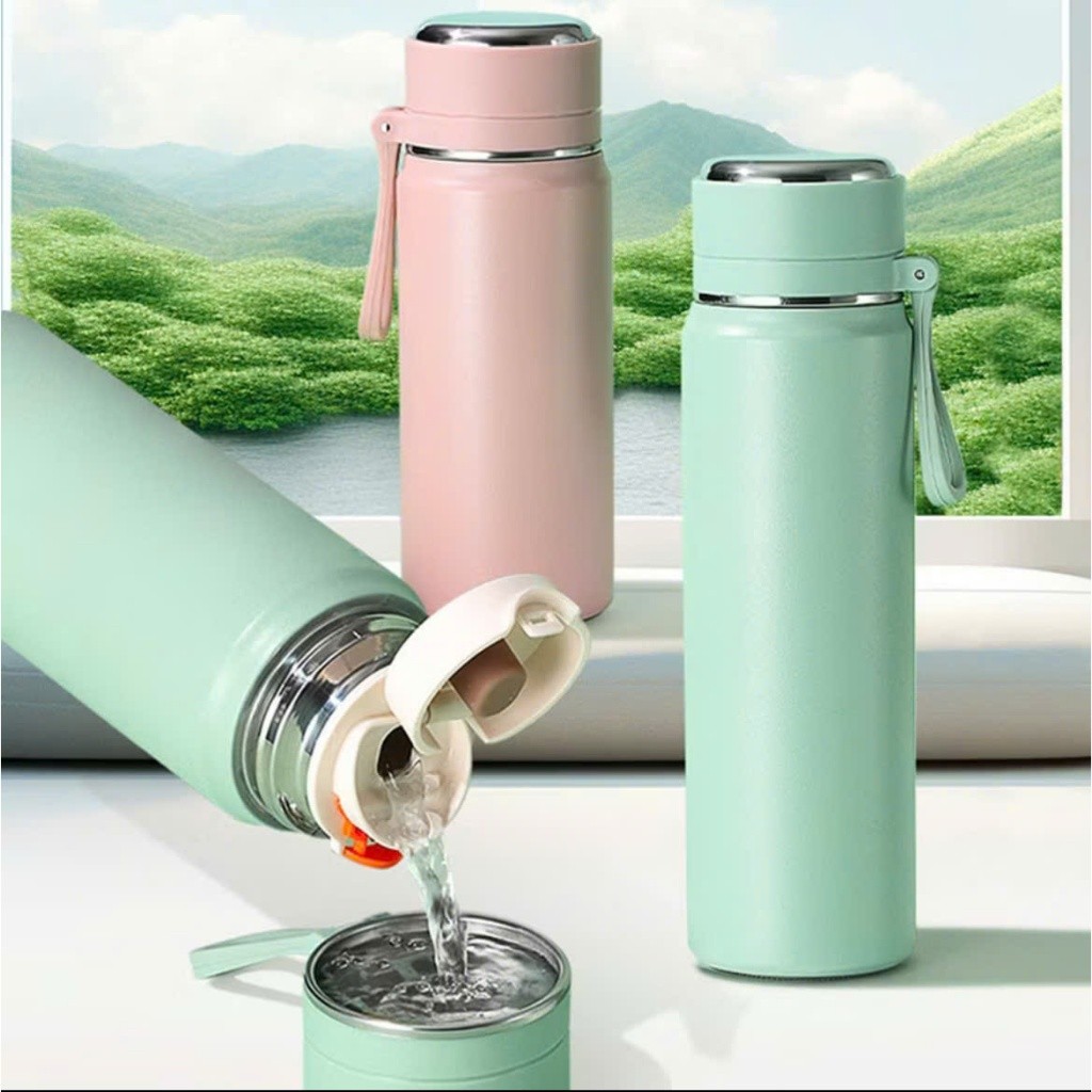 Bình Giữ Nhiệt 4 Lớp Chất Liệu Inox 316 Giữ Nhiệt Tới 12h Dung Tích 500ml Có Quai Cầm Tiện Lợi