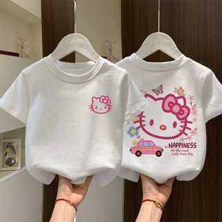 Áo thun bé gái này có hình ảnh hoạt hình Bolt và Hello Kitty dễ thương, thoải mái khi mặc và mang phong cách Mỹ