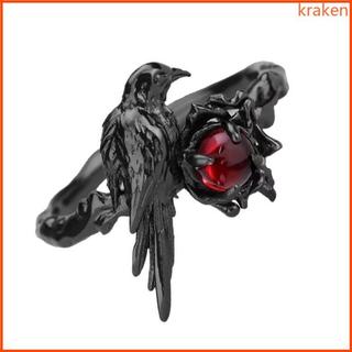 Nhẫn KRA Crow cho Halloween và lễ hội âm nhạc Trang phục Phụ kiện Gothic độc đáo