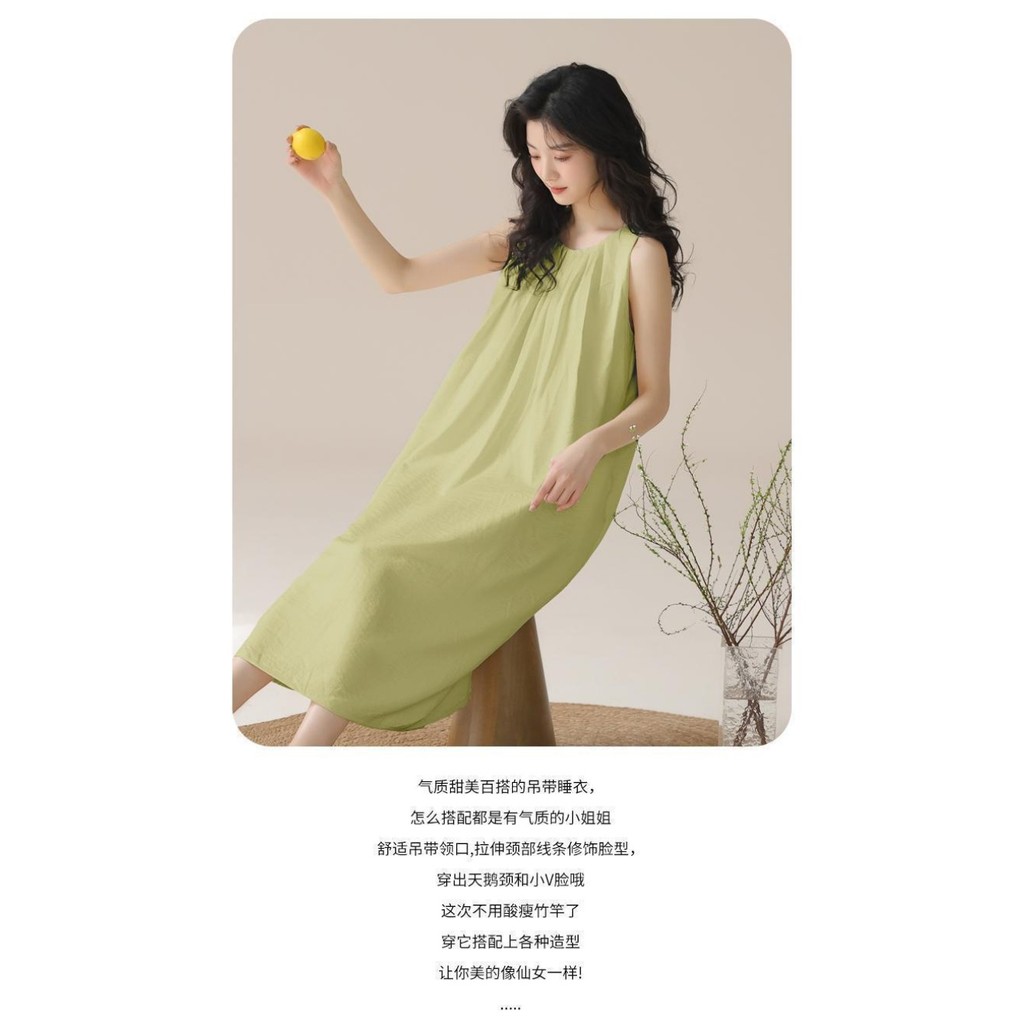 Áo vest nữ không tay cổ tròn dáng rộng, phù hợp mùa hè, thiết kế thời trang màu đơn giản