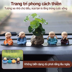 Nhựa bốn nhà sư nhỏ Tượng Phật đồ trang trí bảng điều khiển ô tô đồ trang trí trang trí bàn đồ trang trí