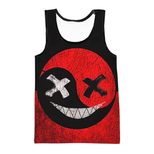 Áovest unisex không tay mới 2026, thiết kế hình mặt cười quỷ cute in 3D thời trang