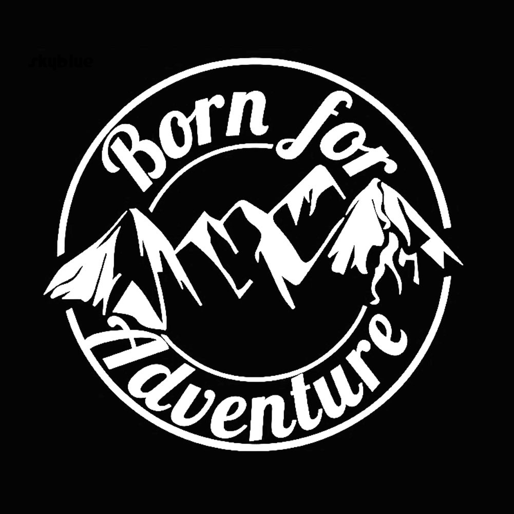 [Sy] Mountain Born for Adventure Caravan Camper Truck Đề can Sticker Trang trí