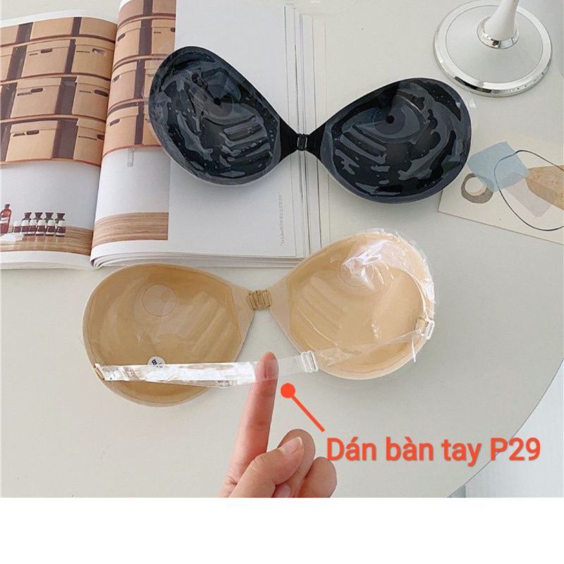 ÁO BRA DÁN NÂNG NGỰC SILICON CÀI TRƯỚC KHÔNG GỌNG HÌNH BÀN TAY P2779 BC_CHIC LINGERIE - Sam Botique