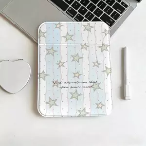 Màu xanh nhạt hoa vănGươn Makeup gấp gọn, chất lượn cao