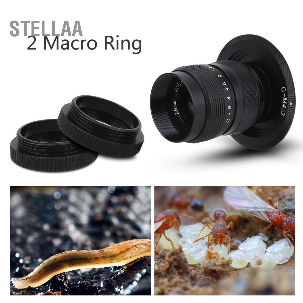 Stellaa Bộ ống kính máy ảnh stellaa Pbzydu 25 mm F/1.4 + C-m4/3 Vòng macro cho EPL5 EPM3 EPL7 OM-D