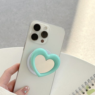 3d Gương Tình Yêu Macron Tròn Giá Đỡ Điện Thoại Từ Tính Cho IPhone 17 16 15 14 13 12 Pro Max 14 Plus Có Thể Gập Lại Vòng Tay Co Giãn Để Bàn Chân Đế P1