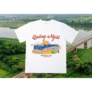 Áo thun Quảng Ngãi Du lịch Việt Nam chất thun cotton thoáng mát, from oversize và babytee