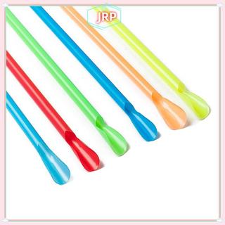 JRP 100 Chiếc Ống Hút Nhựa Nhiều Màu Uống Ống Hút Thìa Thanh Pub Slush Ống Hút Cho Sinh Nhật Lễ Kỷ Niệm Dự Tiệc Cung Cấp JRP