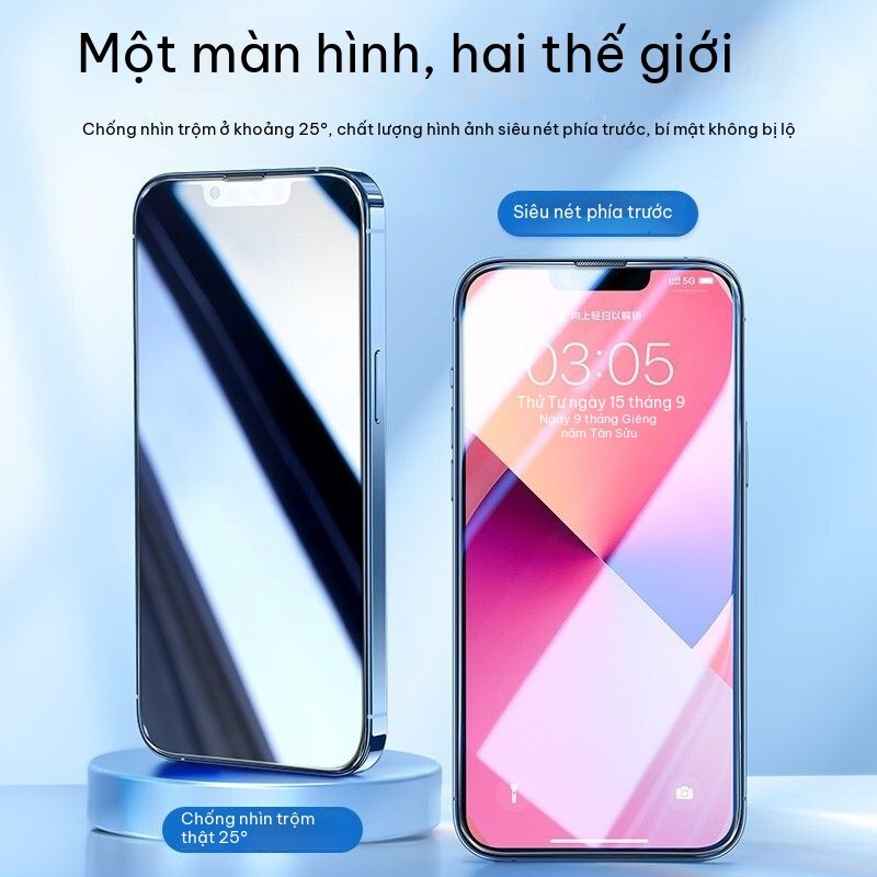 Dán kính cường lực iPhone17Air iPhone15Pro không bụi chống nổ chống lọt