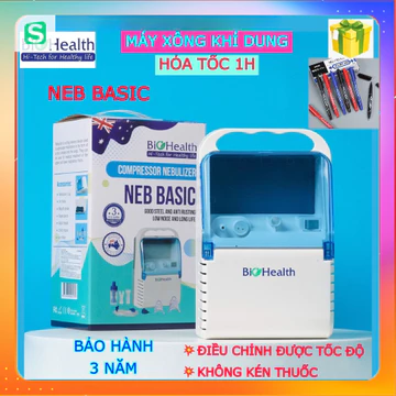 [HỏaTốc] Máy xông khí dung Biohealth NebBasic NebPro NebEasy, máy xông mũi họng cho bé, người lớn hen suyễn sổ mũi