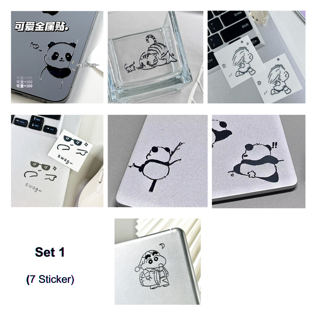 Miếng dán Sticker 3D, decor sạc dự phòng, máy tính, điện thoại