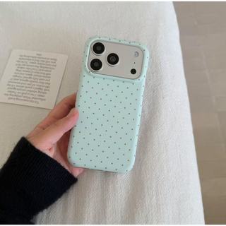 Ốp điện thoại mờ chấm sóng hai lớp màu trơn tiên tiến phù hợp cho iPhone17 16 15 14 13 Pro Max bảo vệ camera chống sốc chống rơi mặt sau cứng
