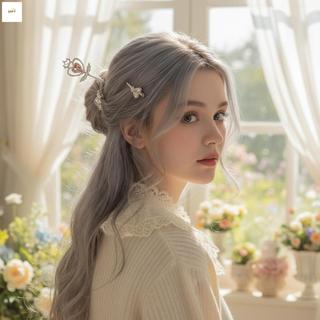 Kẹp Tóc Nhẹ Cho Bé Gái Với Thiết Kế Cây Đũa Phép, Trái Tim Và Vương Miện