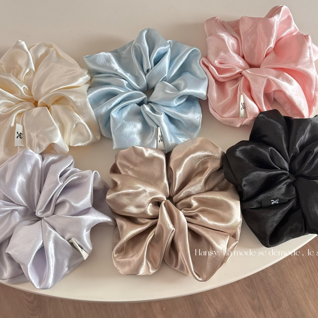 Dây buộc tóc bằng vải đuôi ngựa Satin Hàn Quốc