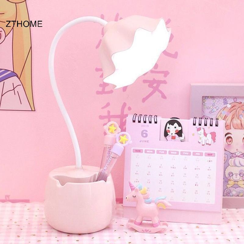 ZTHOME LED Học Sinh Đèn Bảo Vệ Mắt Ký Túc Xá Phòng Ngủ Đèn Sách Nhỏ Đọc Sách Học Bài Tập Nhà Bút Giá Đỡ Đèn HOT