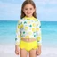 SUIT Trẻ Em Bé Gái Hai Trang Phục Bơi Tay Dài Rashguard Đồ Bơi Và Quần Short Xù Cho Đi Biển Kỳ Nghỉ Và Bể Bơi