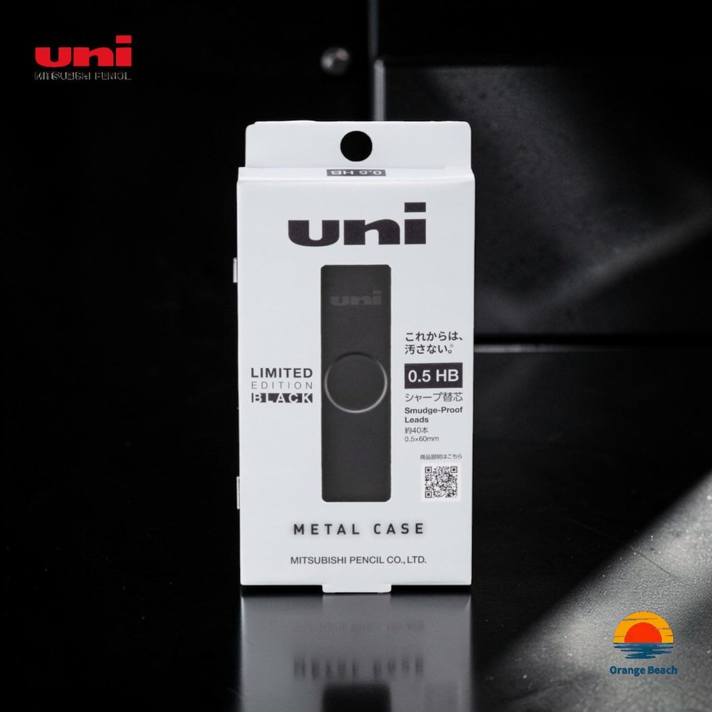 Uni Metal Case Ruot But Chi/0.5mm HB MT Black Phien Ban Gioi Han/Hop Kim Loai/Nhat Ban