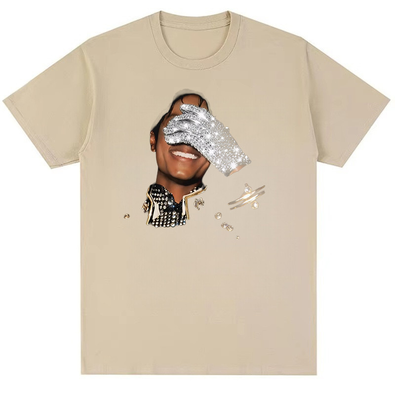 MJ Michael Jackson Huyền Thoại Nhân Vật Nam Nữ Thời Trang Đường Phố Hip Hop Cotton