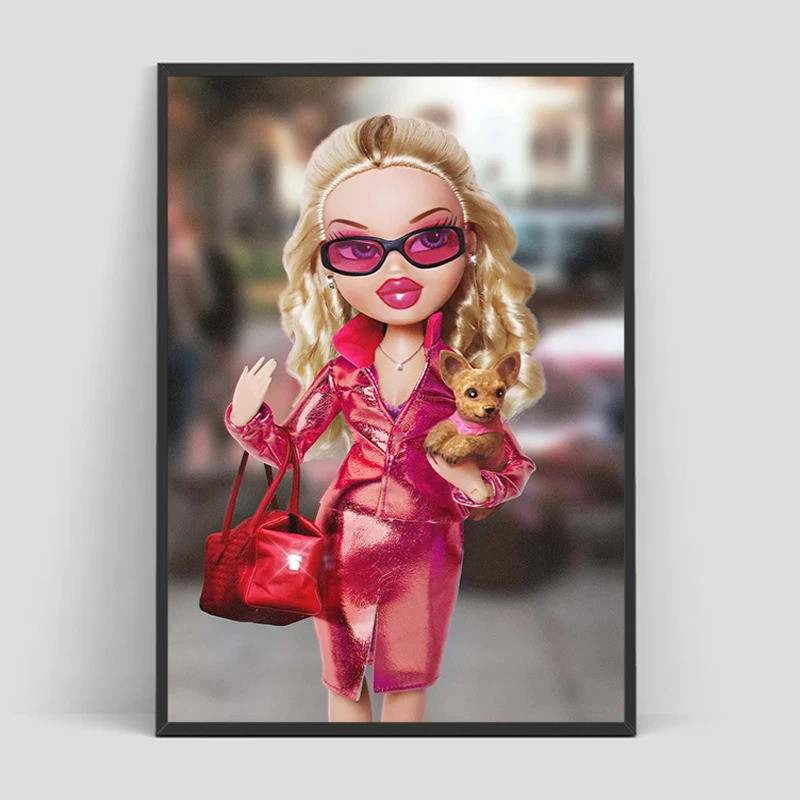 P8NT Hoạt Hình B-Bratz Búp Bê Poster Trang Trí Nhà Cửa Trang Trí In Áp Phích Cho Trang Trí Tường Nghệ Thuật Tranh Canvas
