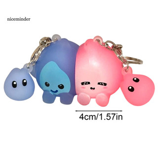 ZNCE _ Cặp Đôi Phụ Kiện 2 Móc Khóa Cặp Đôi Silicone Hình Giọt Nước Màu Hồng Xanh Mỉm Cười Thiết Kế Mặt Dây Chuyền Túi Hút Từ Tính – Quà Tặng Cặp Đôi Màu Tối Phát Sáng Dễ Thương Cho Anh ấy