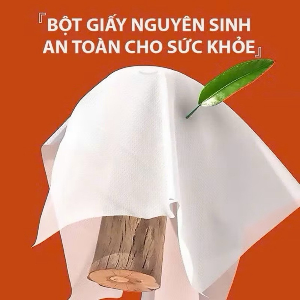 Combo thùng 4 bịch giấy rút vệ sinh ,giấy rút treo tường Natural nội địa trung (Tặng móc đa năng)