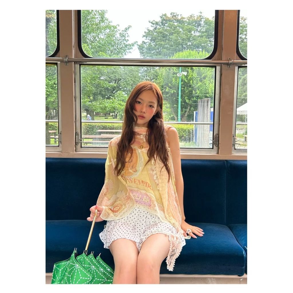 Milyfashion Áo sơ mi ngọt ngào chất liệu voan, thiết kế gợi cảm dành cho kỳ nghỉ