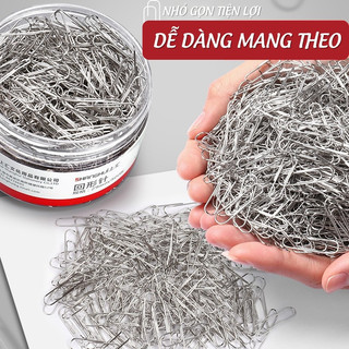 Ghim Kẹp Giấy Kim Loại Nhỏ Gọn - Hộp 100/200 Cái Đa Năng, Phụ Kiện Văn Phòng Phẩm Hiện Đại và Hữu Ích
