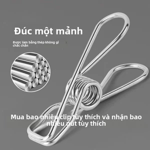 Kẹp quần áo bằng thép không gỉ, chống gió, kẹp niêm phong, kẹp mùa xuân cho tất/móc treo POVB