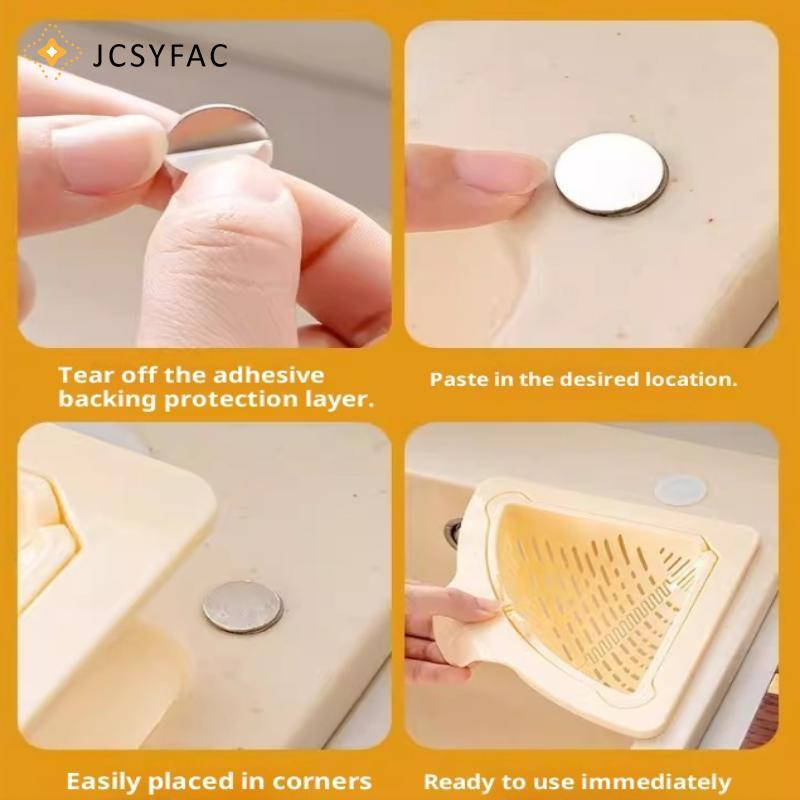 JCSYFAC Góc Bồn Rửa Giỏ Đựng Nước Từ Tính Nhà Bếp Lưu Trữ Ra Bồn Rửa Thoát Lọc Giỏ Cho Thùng Rác Thực Phẩm Chất Thải Còn Lại Mới