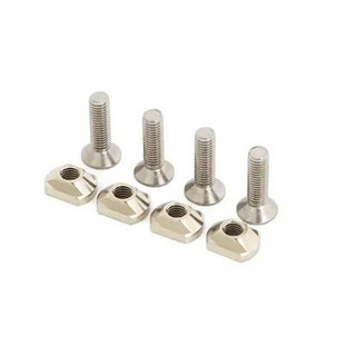 Tấm Hydrofoil Vít Đồng thau Thép không gỉ Hình chữ T Đai ốc Gasket Bộ 4 miếng M8M6 Lắp đặt Bánh lái cố định 2EDH