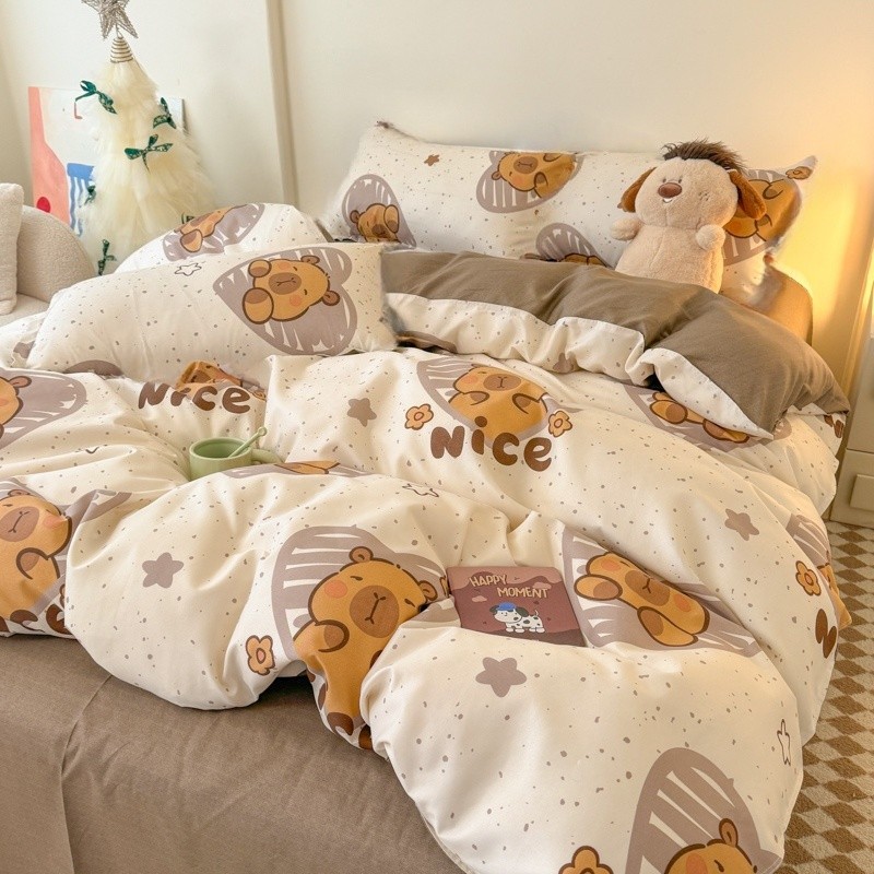 Chăn ga ôm 4 món 100% cotton tự nhiên, size đầy đủ, hàng sẵn kho, mềm mại, thoáng mát, dễ giặt không phai màu