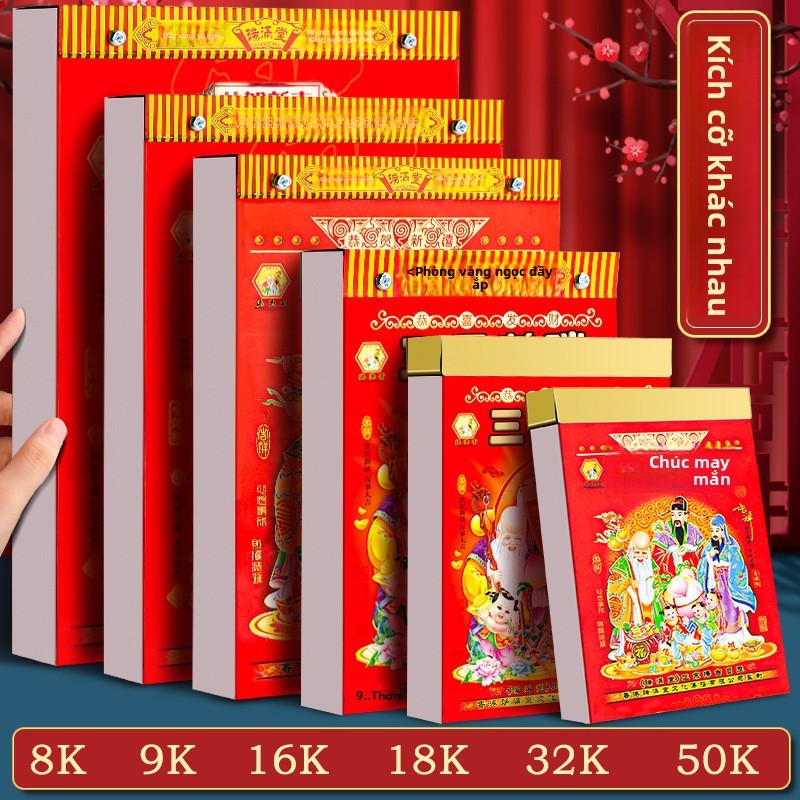Lịch 2026 Lịch Vàng Cũ Lịch Treo Tường Năm Mới Lịch Ngựa Thương Hiệu Hộ Gia Đình Tay-Tear Lịch Vạn Niên Phiên Bản Hồng Kông
