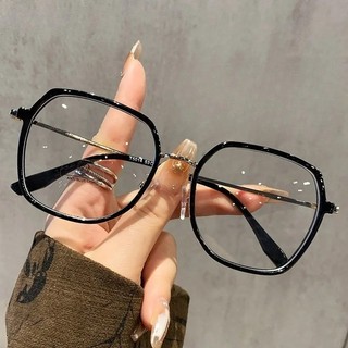 Kính mắt khung kim loại tròn chống xanh, bảo vệ bức xạ máy tính, phong cách Hàn Quốc