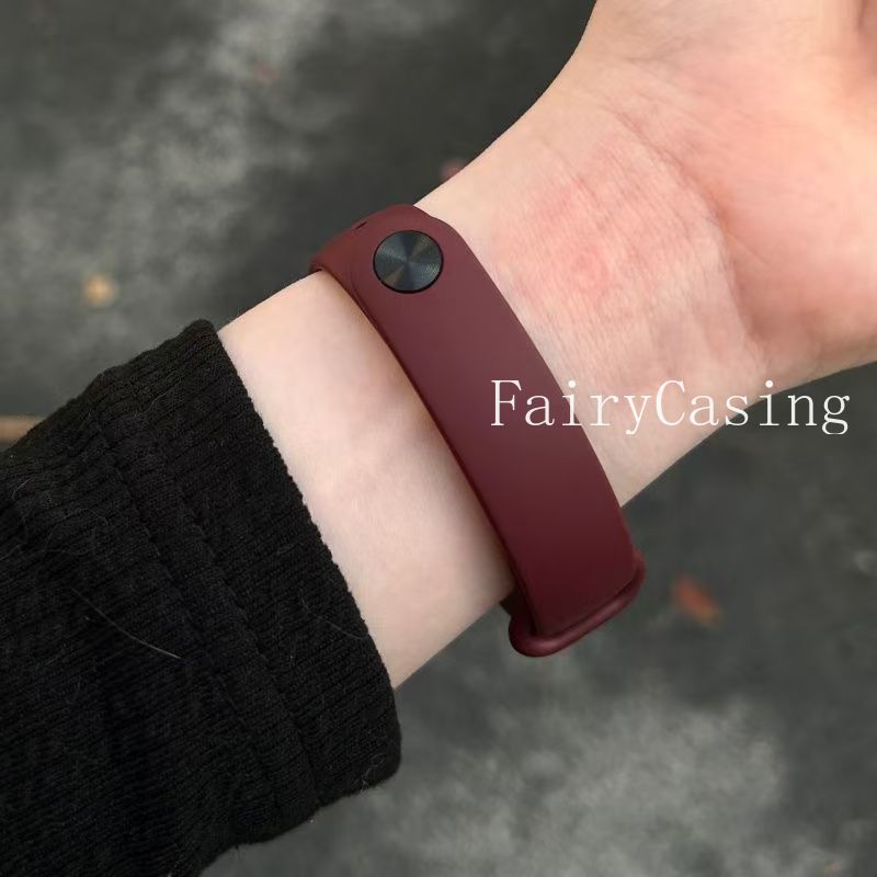 Không có đồng hồ - Dây đeo cho Xiaomi Mi Band 10 9 8 NFC Vòng đeo tay Silicon Cổ tay Miband 9 Phiên bản gốm Dây đeo thể thao thay thế