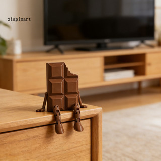 {xiapimart} Trang trí theo chủ đề hạt cà phê chân dài Trang trí cốc cà phê in 3d – Moka Pot Mug Coffee Bean Chocolate với chân khớp nối Văn phòng vui nhộn cho Coff
