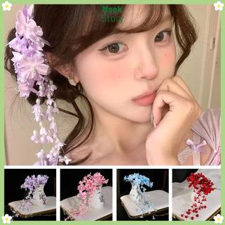 Kẹp tóc tua rua sang trọng phong cách Trung Quốc, phù hợp với mũ cô dâu