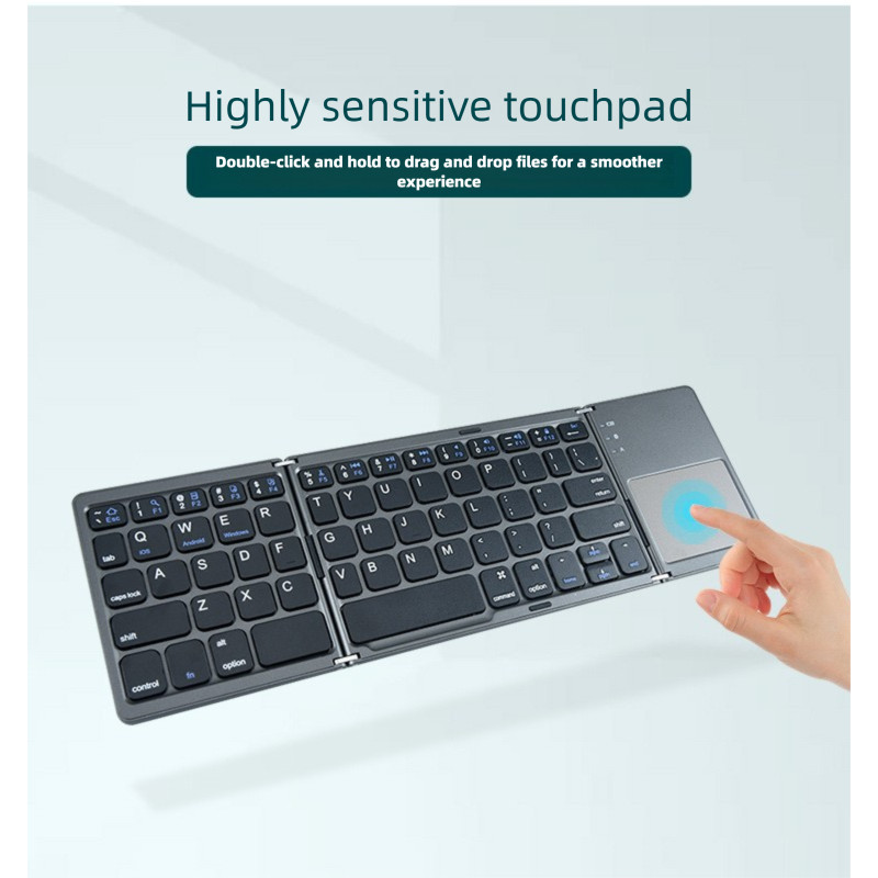 Bàn phím Bluetooth cảm ứng có thể gập lại bán chạy Điện thoại di động Máy tính bảng Laptop Universal