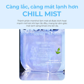 Xịt thơm khử mùi cơ thể và làm mát MUMCHIT Cool Deo Mist 50ml