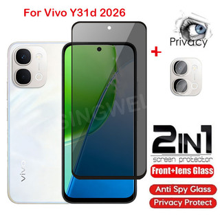 Bảo Vệ Màn Hình Cho Vivo Y31d Y31 Y500i 5G 4G 2026 Kính Cường Lực Riêng Chống Gián Điệp Full Cover Bảo Vệ Màn Hình Chống Peek Phim Riêng Tư
