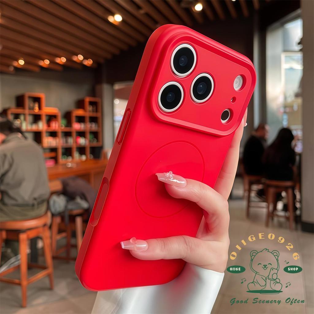 【 Ốp lưng iPhone17 】 Vỏ điện thoại từ tính cảm giác da lỏng iphone17 Pro Max 16 15 14 13 12 Vỏ cho vỏ iPhone Vỏ mềm silicon TPU chống sốc