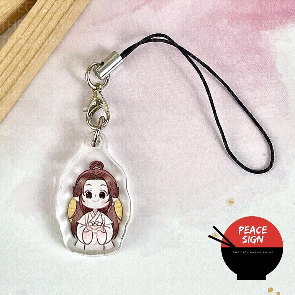 (CHIBI ĐỨNG) Dây Treo Điện Thoại Ma Đạo Tổ Sư Thiên Quan Tứ Phúc Hệ Thống Tự Cứu anime mica acrylic móc khóa Women Nữ