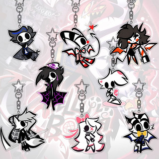 Diy Helluva Boss Keyring Kawaii Creativity Blitzo Exquisite Cartoon Pendant Acrylic Accessory Loona