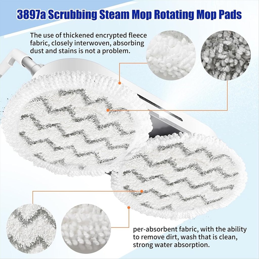 Miếng Lau Nhà Cho SmartSteam Chà Hơi Nước Cây Lau Nhà 3897A 3712C 3712W Xoay Cây Lau Nhà Thay Thế Miếng Lót
