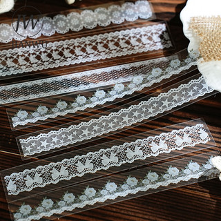 JIANWU Handmade Ren Bộ Sưu Tập Series Vintage Ren Hoa Phong Cảnh Chất Liệu Cắt Dán PET Nhãn Dán Sáng Tạo Tạp Chí Văn Phòng Phẩm