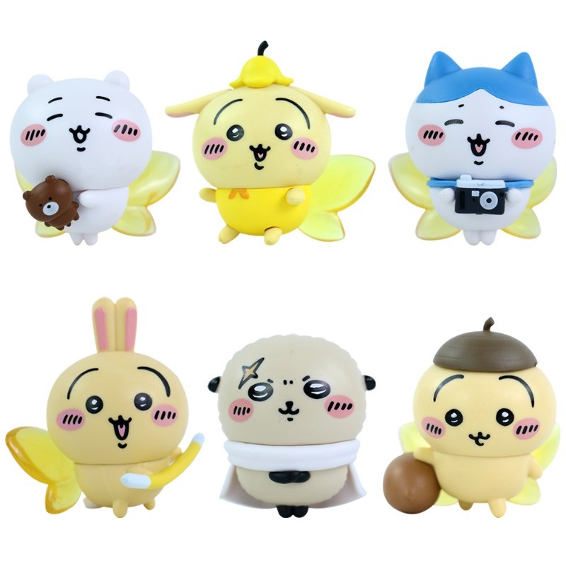 6 Cái / lốc Chiikawa Happy Partner Series Nhân Vật Hành Động Trang Trí Nội Thất Ô Tô Đồ Chơi Phụ Kiện Ô Tô Mô Hình Búp Bê Trẻ Em Trang Trí Bàn Làm Việc