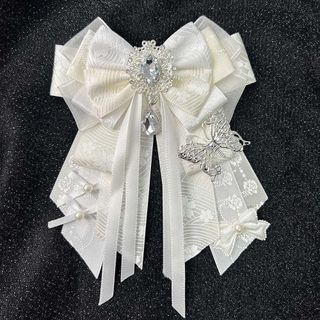NECKLACEMASK Itabag Trang trí, Ruy băng hai lớp Trang sức thủ công Ruy băng Túi Mặt dây chuyền, với nút thắt thắt nơ DIY Handmade DIY Lolita Merch Trang trí Phụ kiện tóc