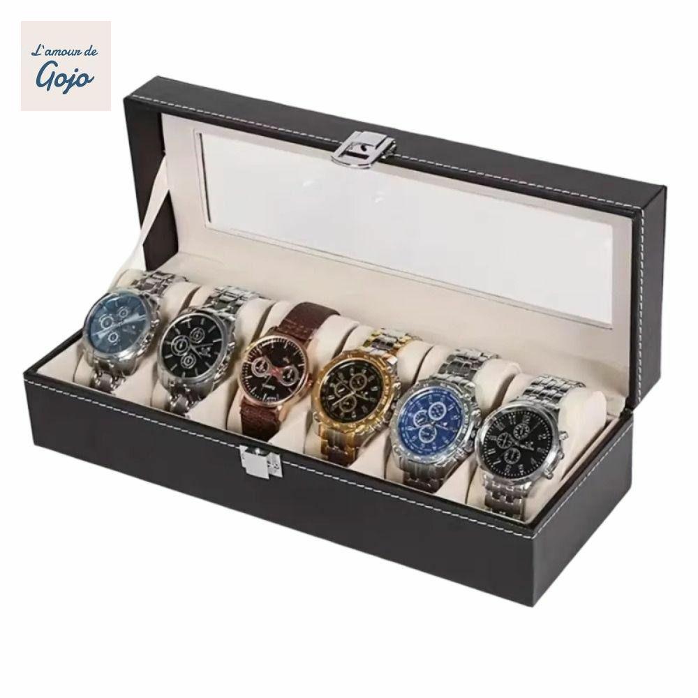 Hộp đựng đồng hồ GOJO, Hộp đựng trang sức lưới 2 / 3 / 6 / 10 / 12 có thể khóa được, Gối đồng hồ có thể tháo rời đa năng có nắp kính lớn Hộp trưng bày đồng hồ chống nước dành cho nữ